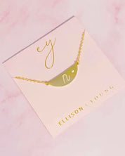 14K Gold Hamilton Sphere Monogram Initial Necklace