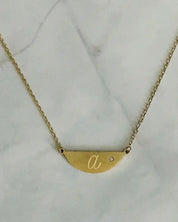 14K Gold Hamilton Sphere Monogram Initial Necklace