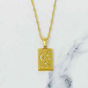 18K Gold Shimmer And Sparkle Pendant Necklace