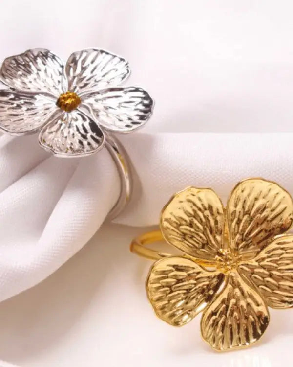 5 Leaf Flower Napkin Ring -Set of 6