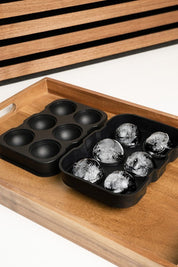 6 Silicone Ice Ball Mold in Spherical Shape Set - Black/Blue / One Size