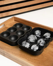 6 Silicone Ice Ball Mold in Spherical Shape Set - Black/Blue / One Size