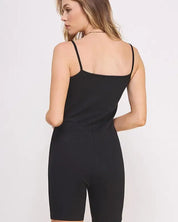 ACTIVE SPAGHETTI STRAP FITTED UNITARD ROMPER