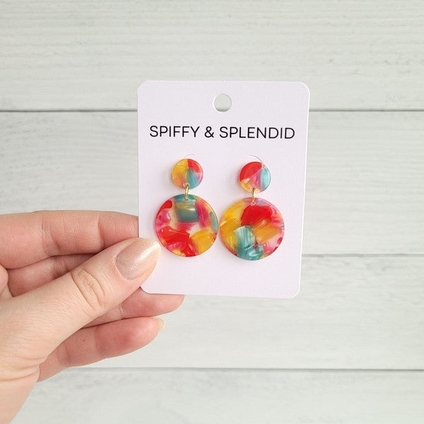 Addy Earrings - Rainbow Confetti - Rainbow Confetti / OneSize