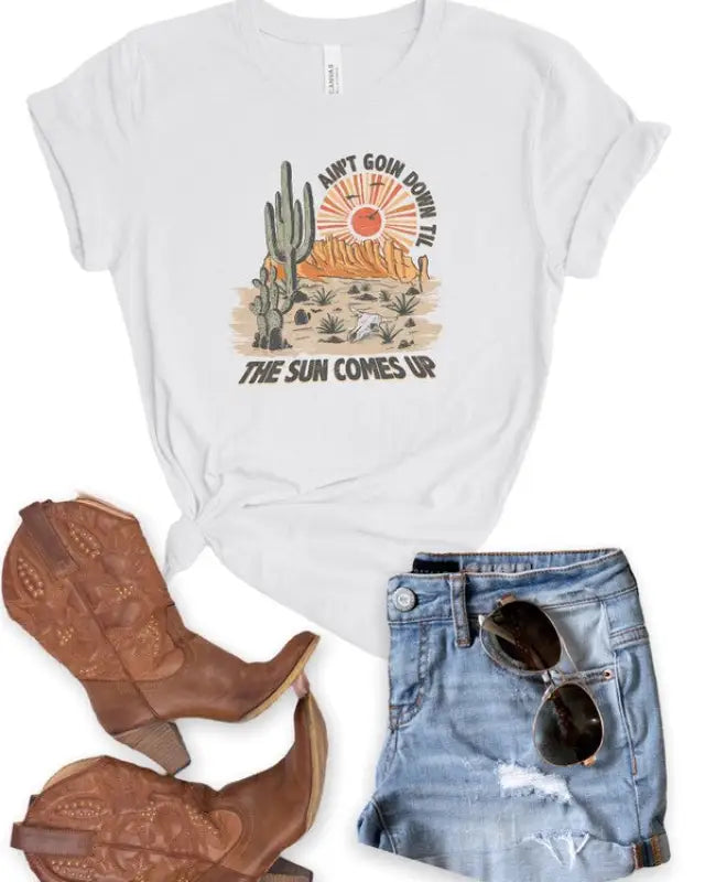 Aint Going Down Till The Sun Comes Up Graphic Tee