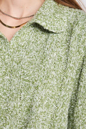 Alina Long Sleeve Collared Crop Top