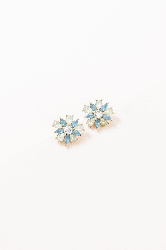 Amaryllis Stud Earrings - Blue / OS