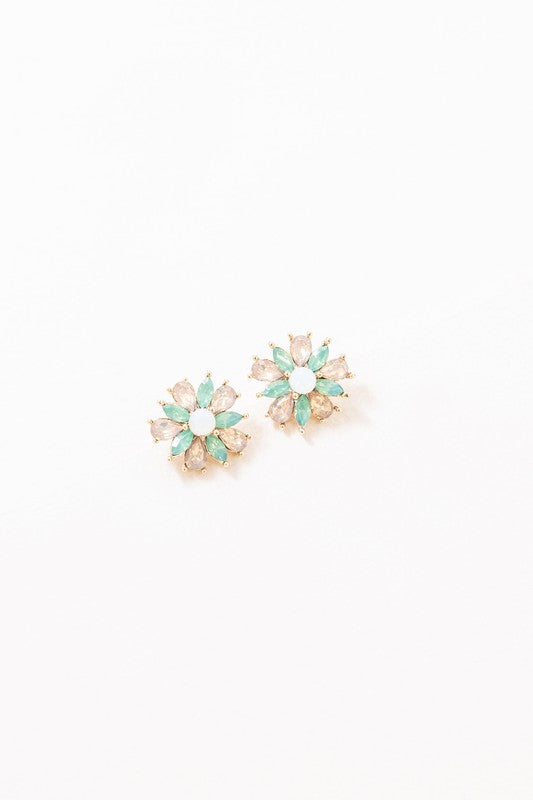 Amaryllis Stud Earrings - Green / OS