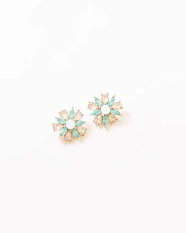 Amaryllis Stud Earrings - Green / OS