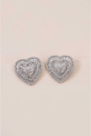Amiya Large Heart Post Earrings