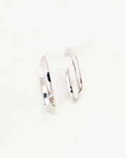 Angular Hoop Earrings - Silver / OS