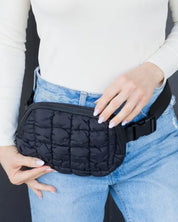 Anya Quilted Puffer Sling Belt Fanny Bum Bag