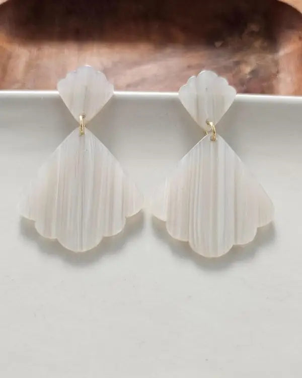 Ariel Earrings - Seashell - Seashell / OneSize