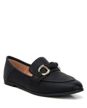 Asher Horsebit Embellished Raffia Loafers - Black / US - 5 UK - 3 EU - 36