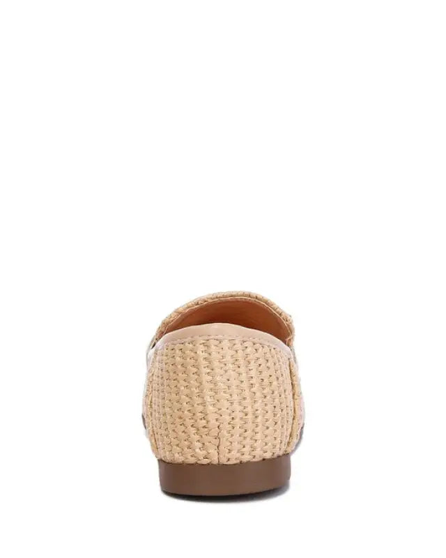 Asher Horsebit Embellished Raffia Loafers