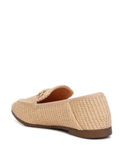 Asher Horsebit Embellished Raffia Loafers