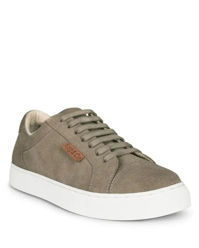 ASHFORD FINE SUEDE HANDCRAFTED SNEAKERS - BEIGE / 5