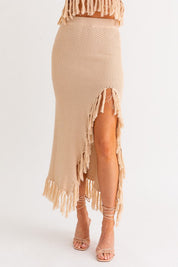 Ashton Tassel Knit Midi Skirt