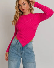 Asymmetrical Hem Sweater Top