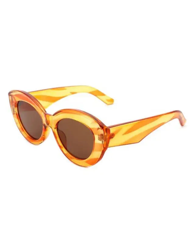 Aubrie Retro Round Women Cat Eye Sunglasses