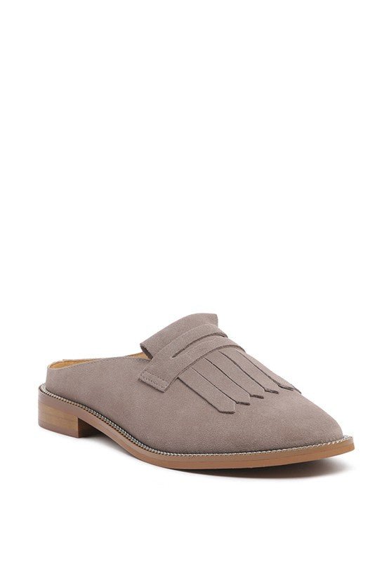 Audra Lena Suede Walking Loafer Mules