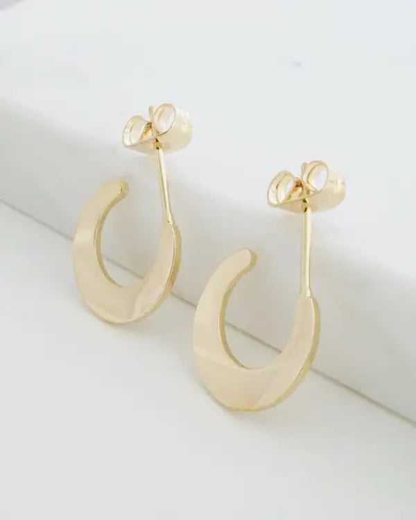 Aura Moon Hoops - Gold / One Size