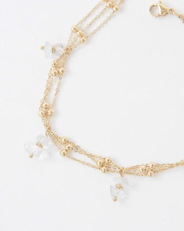 Aura Stone Anklet - Clear / OS