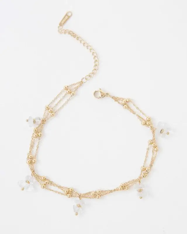 Aura Stone Anklet - Clear / OS