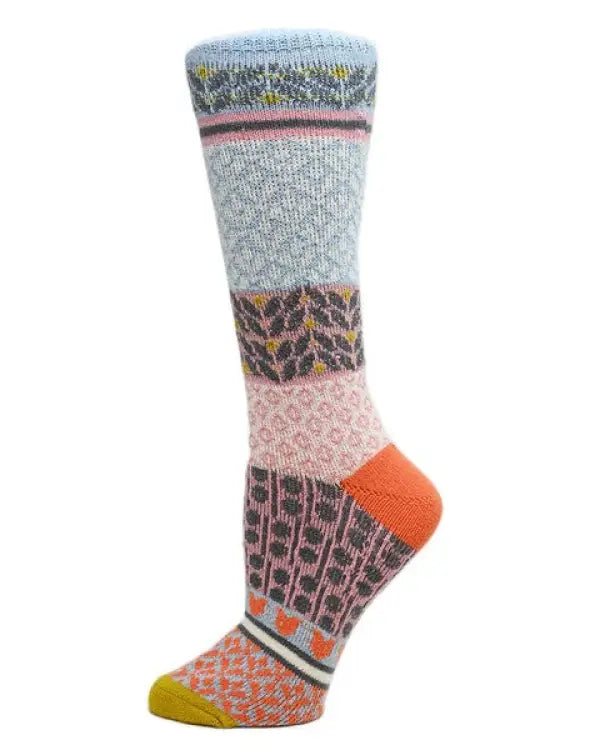 Ava - Women’s Fuzzy crew socks multicolor / WS