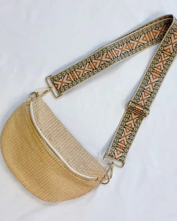 Bahama Breeze Aztec Strap Sling Bag - Natural / One Size