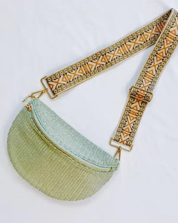 Bahama Breeze Aztec Strap Sling Bag - Pistachio / One Size