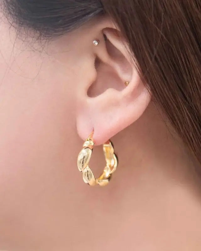 Baker Hoop Earrings - Gold / OS