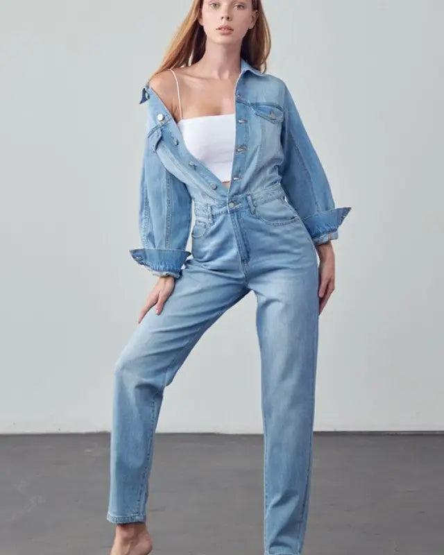 BALLOON SLEEVE JUMPSUIT