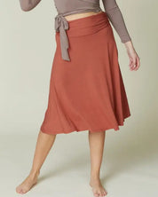 BAMBOO FLARED MID LENGTH SKIRT