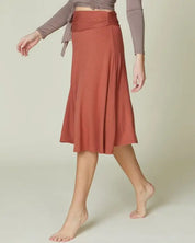 BAMBOO FLARED MID LENGTH SKIRT