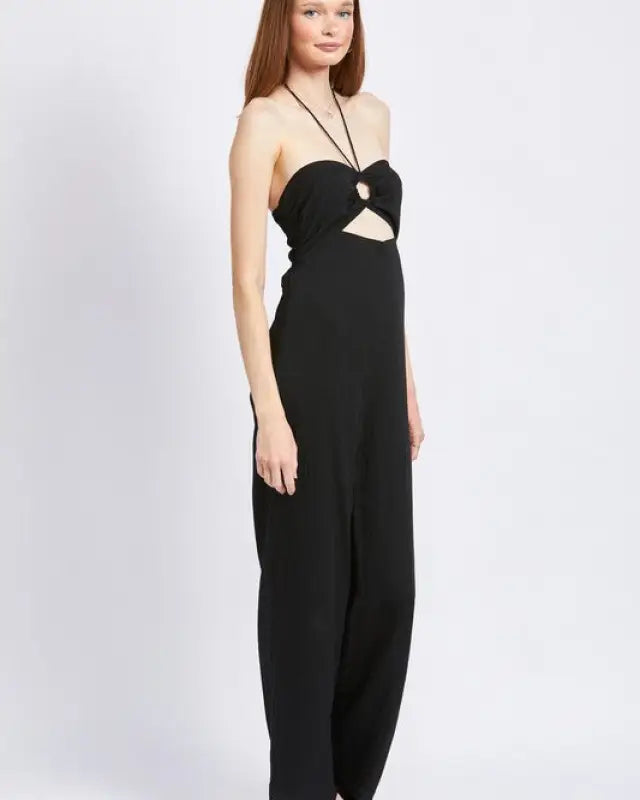 Bandeau Halter Neck Jumpsuit