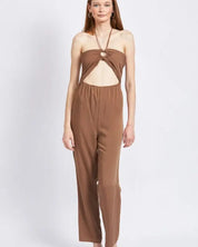 Bandeau Halter Neck Jumpsuit