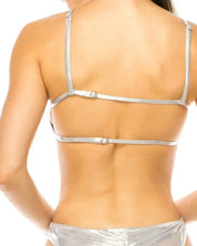 BANDEAU TOP TWO PIECE METALLIC BIKINI