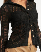 Bell Sleeve Lace Shirt Top