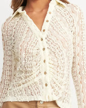 Bell Sleeve Lace Shirt Top