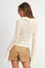 Bell Sleeve Lace Shirt Top
