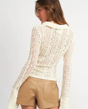 Bell Sleeve Lace Shirt Top