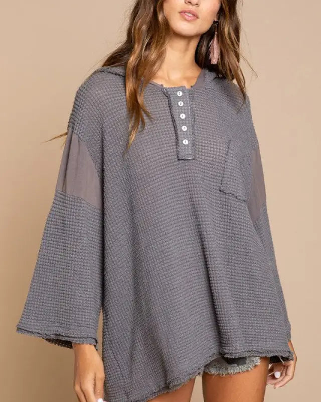 Bell Sleeve Oversized Fit Sweater Top