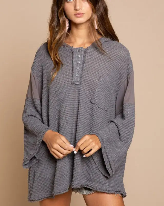 Bell Sleeve Oversized Fit Sweater Top