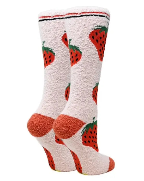 Berry - Women’s fuzzy crew socks multicolor / WS