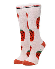 Berry - Women’s fuzzy crew socks multicolor / WS