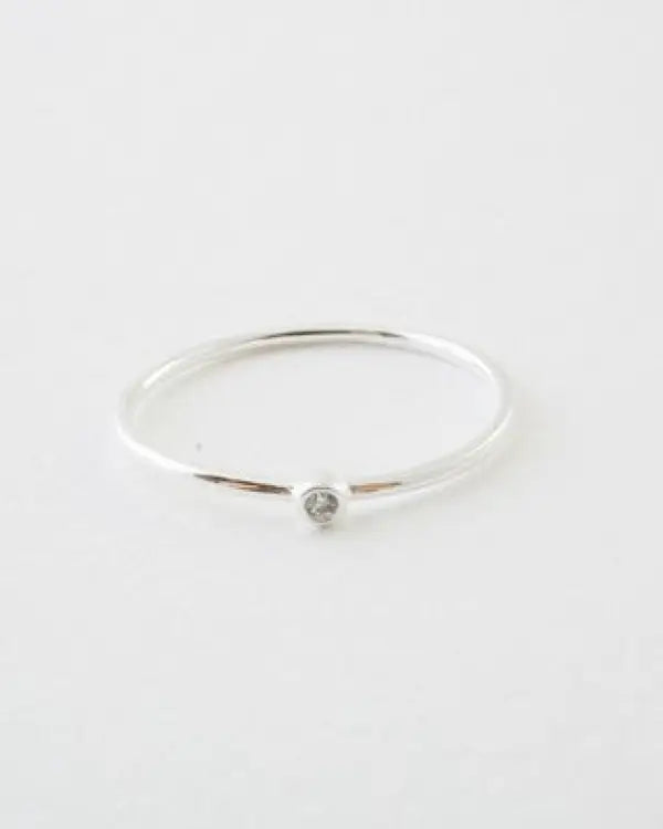 Bezel Crystal Solitaire Ring