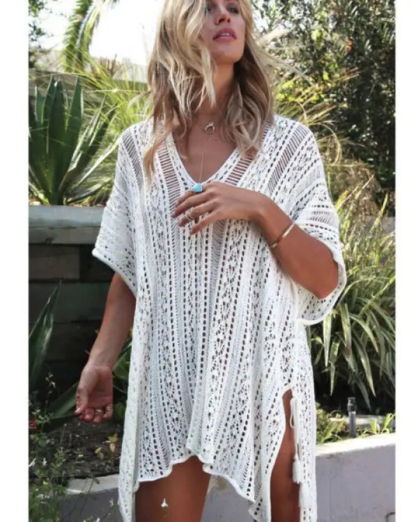 Bianca Swimsuit Cover Up - white / OS