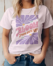 Bloom Your Own Way Boho Graphic Tee - Soft Pink / S