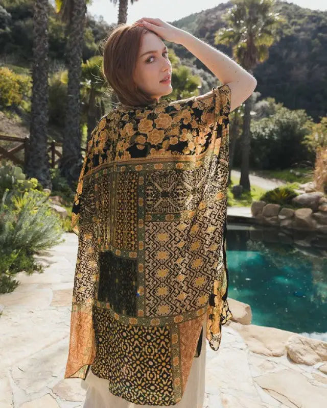 Bohemian Burnout Velvet Kimono